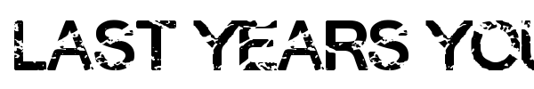 Last Years Youth font preview